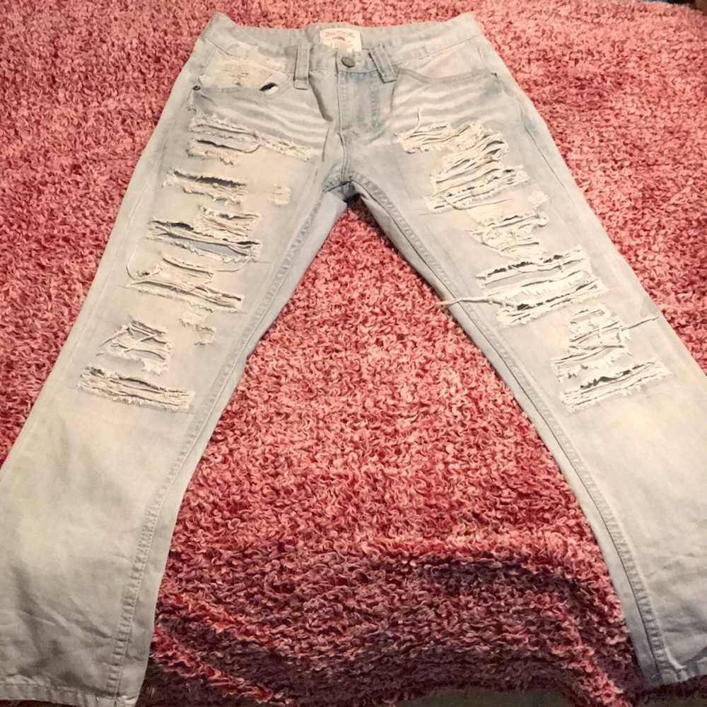 Denim ripped jeans, no stretch, New York originals
